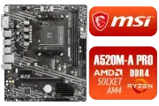 MSI A520M-A PRO AMD A520 Ryzen Socket AM4 Micro-ATX Desktop Motherboard